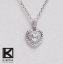 صورة عقد فضة 925 على شكل قلب