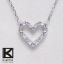 صورة عقد فضة  925 على شكل قلب