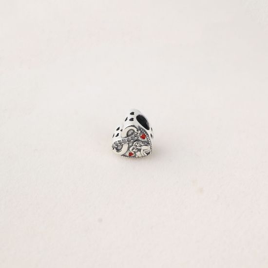 صورة charm فضة 925 على شكل انفينيتي و قلب